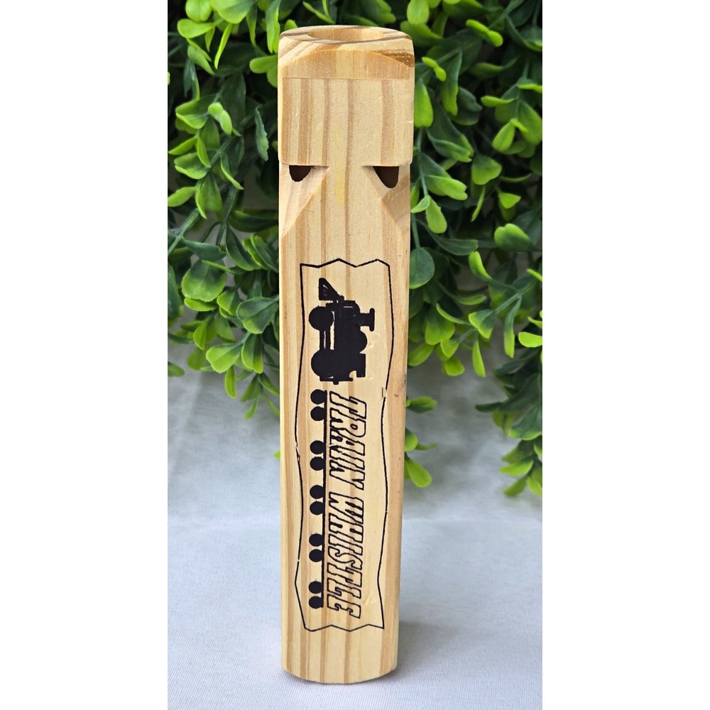 Wood Train Whistle 4 Tones Noisemaker Toys & Conductor Whistle for Birt ~ 7.5"